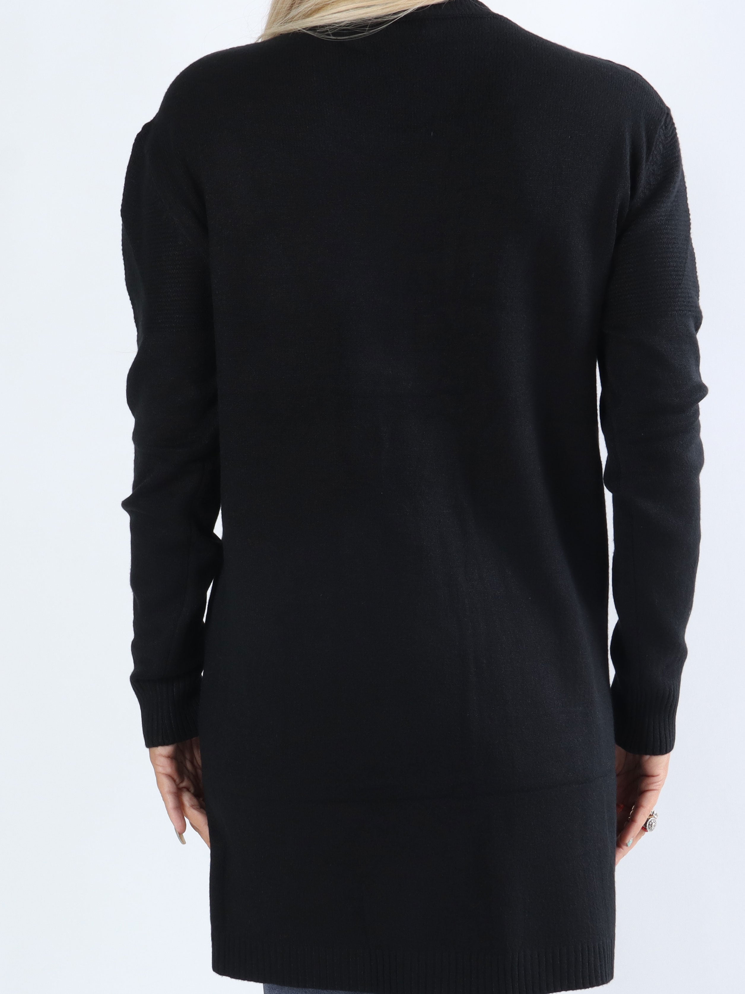 Lorena - Mjuk stickning med ribb och fickor